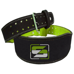 เข็มขัดยกน้ำหนักหนังสีดำ6 "เข็มขัดยกน้ำหนักออกกำลังกายฟิตเนสปรับได้และหนัก - Product Image 2