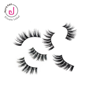 Faux cils faits à la main OEM de fabricant taïwanais, lot de 5 à 10 paires de bandes transparentes en cheveux synthétiques - Product Image 5