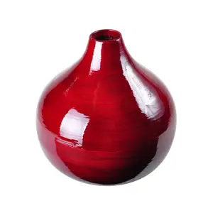 Vietnam esische dekorative gesponnene Bambus vase Blumenvase mit Bambus Design Handwerk Großhandel uk