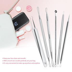 Set de 6 Herramientas para Tratamiento Facial, Extractor de Acné y Espinillas de Acero Inoxidable, Incluye Bolsa de Cuero, Venta al Por Mayor, ODM, OEM - Product Image 6