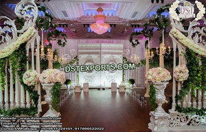 รอยัลเวดดิ้ง Golden Jharokha Stage Rajisthani Rajwada Back-กรอบเวทีการตกแต่งเวทีวอลม่ามุสลิมมหัศจรรย์ - Product Image 2