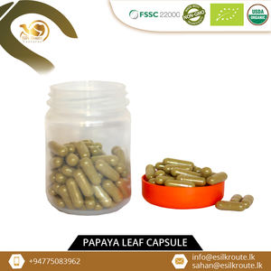 Cápsula de hojas de Papaya orgánica, suplemento Herbal de Ayurveda, cápsulas herbales naturales de hojas de Papaya - Product Image 3