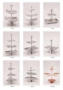 Z M CREATIONS Support à gâteau pliable écologique réutilisable à 3 niveaux en nickel et aluminium pour les fêtes d'anniversaire et la présentation de desserts - Product Image 3