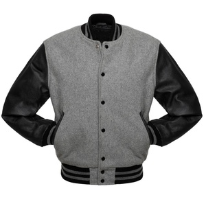 Chaquetas universitarias de lana hechas a medida para hombre, cortavientos de manga de cuero Letterman de alta calidad, talla XL, trabajo, temporada de otoño, algodón de nailon - Product Image 2