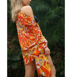 Boho de las mujeres del diseñador de ropa rayón/algodón tendencia Printed Sarong Pareo - Product Image 2