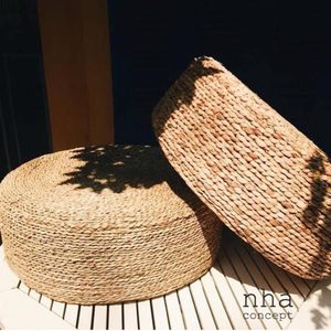 Silla de jacinto de agua para sala de estar, otomanos hechas a mano (Sandy 84587176063) - Product Image 4