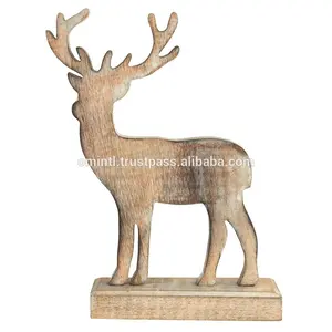 حيوانات الرنة الخشبية الريفية بألوان وحجم مخصص وجودة عالية بأسعار البيع بالجملة