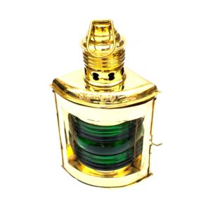 Venta caliente de alta calidad aleación hecha a mano decoración náutica estilo antiguo latón queroseno aceite marítimo verde vidrio barco linterna pared - Product Image 5