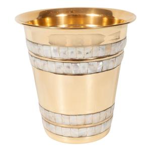 Enfriador de vino de latón Forma redonda Acabado Enfriador de vino pulido de latón - Product Image 1