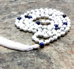 Howlite 108 perles Long Mala collier Style classique spirituel fabriqué à la main bijoux en pierres précieuses pour unisexe pour cadeau ou fête - Product Image 3