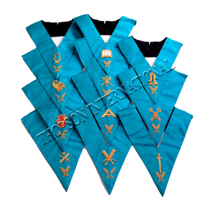Maçonnique Regalia REEA officier collier broderie à la main artisanat et couture point de croix chef-d 'œuvre - Product Image 1