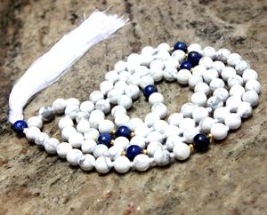 Howlite 108 perles Long Mala collier Style classique spirituel fabriqué à la main bijoux en pierres précieuses pour unisexe pour cadeau ou fête - Product Image 6