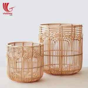 Natural rattan laundry basket/Storage basket woven from rattan wholesale