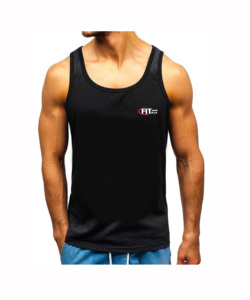 Men's Custom Logo Breathable Plus Size Casual <b>Tank</b> <b>Top</b> Sleeveless <b>Neck</b> 100% Cotton Wholesale Gym Apparel - Product Image 1