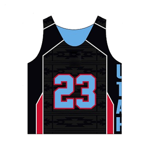 Maillot crosse réversible Sublimation pour homme 100% polyester col en V avec étiquette de marque personnalisée - Product Image 3