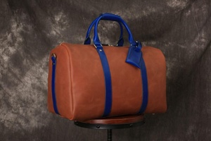De cuero de los hombres de viaje Portátil Bolsa 100% de cuero genuino de los hombres de bolsa de un solo hombro de lona bolsos de viaje TSL-0017 - Product Image 2