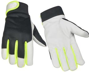 Gants de conducteur en cuir de grain de buffle de haute qualité Protection des mains de sécurité ignifuge avec texture lisse pour la conduite de jardinage - Product Image 1