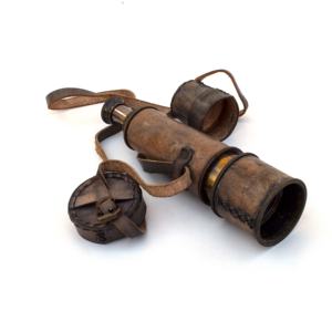 กล้องส่องทางไกลแบบตาเดียวขนาด18นิ้ว,ทำจากทองเหลืองผิวเรียบทำจากหนังสีน้ำตาลกล่องไม้ - Product Image 4