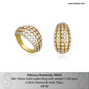 Anillos de Diamantes para Mujer en Oro Blanco de 18 Quilates con Corte Brillante Redondo y Engaste de Bisel, Joyería Elegante y de Lujo de Rikhava Diamonds - Product Image 6
