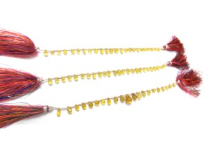 Pierre précieuse percée de Zircon jaune avec cadeau à la mode fait main en forme de goutte à facettes pour ses brins de perles - Product Image 6