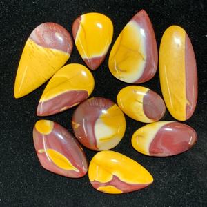 Jaspe Mookaite de haute qualité, cabochon en pierre précieuse naturelle, certificat IGI, non traité, couleur sang, tailles personnalisables pour - Product Image 1