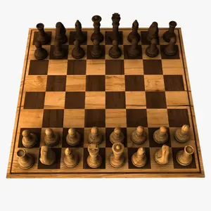 Chess Set - made with Wooden material chess board
