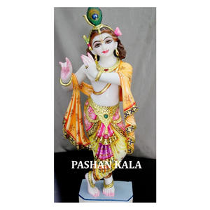 Exclusives sculptures de Krishna en marbre coloré, debout - Product Image 1