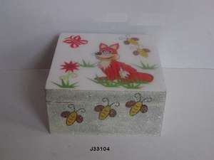 Boîte carrée en bois imprimée de conception de renard et d'arbre de haute qualité disponible dans toutes les tailles boîte à bijoux en MDF imprimée filles et femmes cadeau - Product Image 5