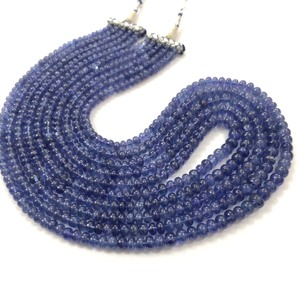 Hilo de cuentas de piedras preciosas Rondelle lisas de tanzanita azul Natural de 4mm y 6mm a precio de Distribuidor mayorista Compre ahora del fabricante Regular - Product Image 1