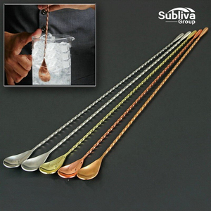 บาร์หยดน้ำตาเครื่องมือบาร์เทนเดอร์ช้อนทองช้อนสแตนเลสผสมช้อนค็อกเทล - Product Image 3