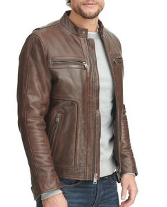 Chaqueta de cuero de motocicleta para hombre OEM Custom Racing Fit hecha para uso en invierno con protección de armadura reforzada - Product Image 2