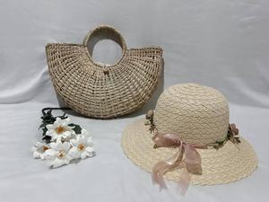Vietnam Handmade Full Set Straw Bag and Straw <b>Hat</b> <b>for</b> <b>Summer</b> Beach Party Souvenir (Ms.Sandy0084587176063) - Product Image 3