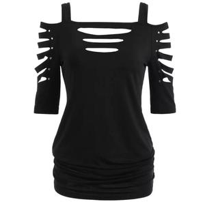 Camiseta de manga corta y cuello corto para mujer, camiseta con diseño personalizado a la moda, la mejor colección de 2022 - Product Image 1