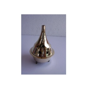 กระถางธูปมีหูจับ,กระถางธูปทำจากโลหะทองเหลืองสไตล์อินเดีย - Product Image 2