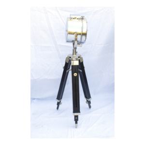 Pour Hollywood Search Spot Light Support de base de trépied en bois avec finition argentée décorative en alliage de travail et matériau en verre - Product Image 4