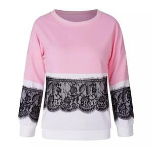 Venta al por mayor 2026 Mujeres Impreso Simple Cuello Redondo Manga Larga Camiseta DE LA Mujer Colección hecha en Bangladesh - Product Image 1