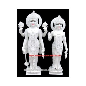 White Marble Laxmi Vishnu God Statue - Product Image 1