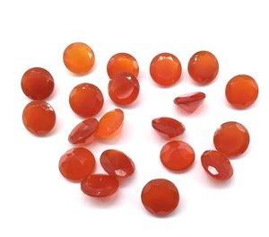 Piedra preciosa cornalina natural de 5mm al por mayor AAA + grado calibrado facetado IGI certificado tratado térmicamente - Product Image 3