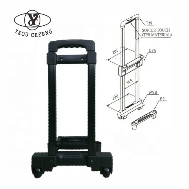 Ersatz gepäck zubehör teleskop griff für dj tragen griff trolley