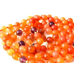 สร้อยคอพลังมาลาทำด้วยมือพร้อมลูกปัดอัญมณี108ลูกปัดหินหยกไข่มุกสำหรับเป็นของขวัญ - Product Image 6