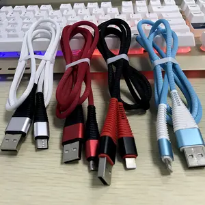 Cep Telefonları 1 m Şarj Kablosu Mikro USB Şarj Kablosu, balık Net Tipi C için Örgülü USB Kablosu