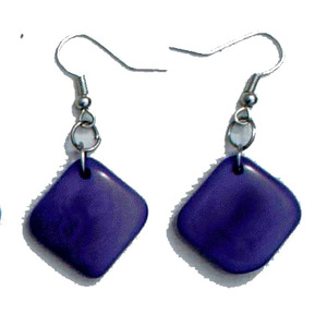 Pendientes de marfil vegetal de color tallado con tuerca de tagua al por mayor, joyería única hecha a mano de Ecuador, estilo a la moda - Product Image 1