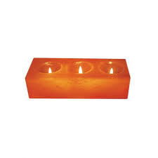 Porte-bougie rectangulaire, en forme de sarcelle rose, 3 trous, scintillant naturel - Product Image 2
