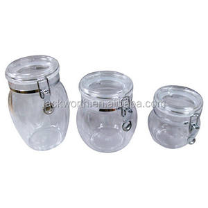 JACK WORTH Contenants de stockage carrés en plastique acrylique classique moulés par injection, qualité alimentaire, ensembles de boîtes, conservation de la fraîcheur - Product Image 4