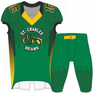 Vente d'usine de maillot de football américain de haute qualité conçu sur mesure respirant petit quantité minimale de commande impression par sublimation uniforme de taille XL - Product Image 3