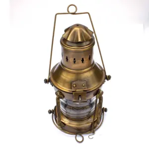 High Quality Hot Selling Nautical Decor Antique Vintage 10 Inch Steel Kerosene oil Maritime Ship Lantern with Hanger