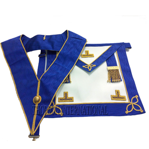 Artisanat maçonnique provincial déshabiller tablier qualité cuir tissu artisanal brodé Badges point de croix couture Patch - Product Image 2