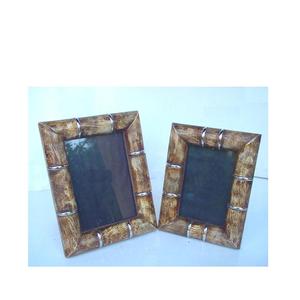 ครึ่งรอบฮอร์นฝังกรอบรูปที่มีอยู่ในภาพขนาดชาติพันธุ์ตกแต่งบ้านของขวัญแต่งงานฮอร์นกรอบกรอบรูป - Product Image 5