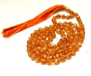สร้อยคอสวดมนต์สไตล์โบฮีเมียนธรรมชาติแบบกลมลูกปัดมาลาแบบถักด้วยมือของขวัญที่สมบูรณ์แบบ - Product Image 4