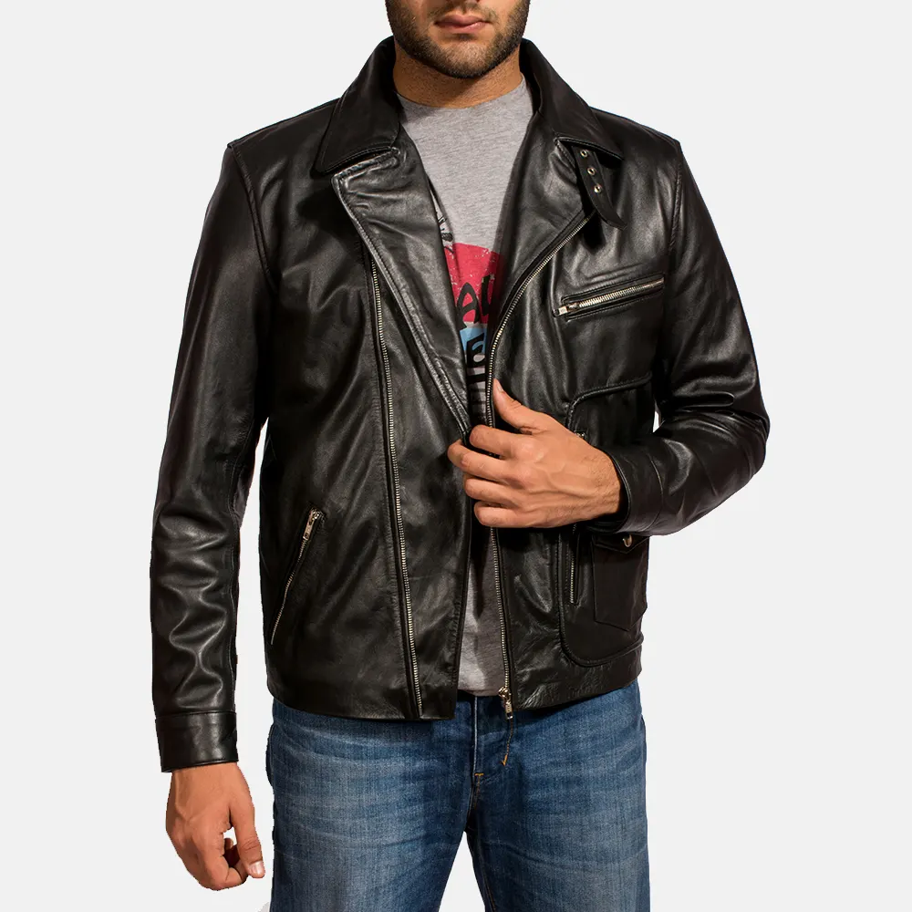 Rocker Pro Club Men's Lined Windbreaker Leather Jackets Most Popular Quality Custom made Jacket